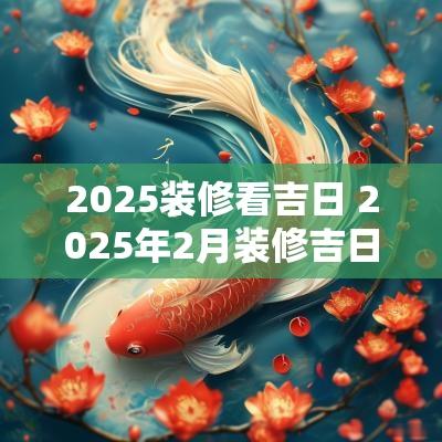 2025装修看吉日 2025年2月装修吉日