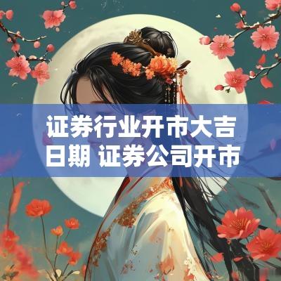 证券行业开市大吉日期 证券公司开市闭市