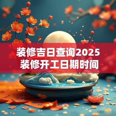 装修吉日查询2025 装修开工日期时间吉日