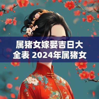 属猪女嫁娶吉日大全表 2025年属猪女最宜嫁娶的日子