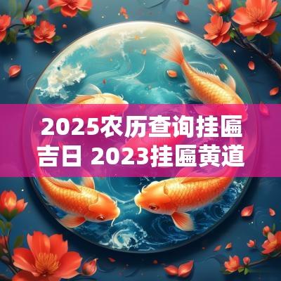 2025农历查询挂匾吉日 2025挂匾黄道吉日