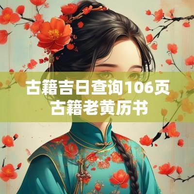 古籍吉日查询106页 古籍老黄历书