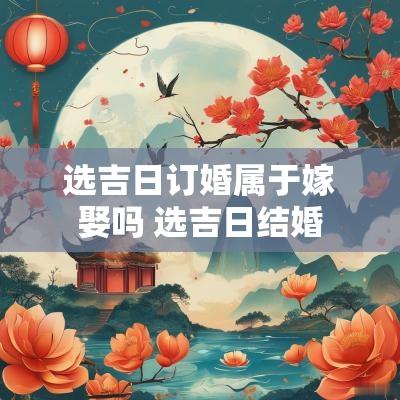 选吉日订婚属于嫁娶吗 选吉日结婚