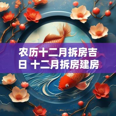 农历十二月拆房吉日 十二月拆房建房吉日
