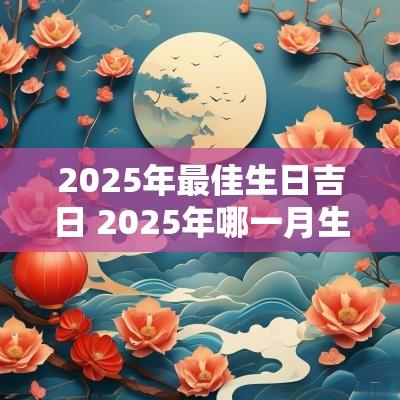 2025年最佳生日吉日 2025年哪一月生日最好