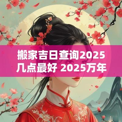 搬家吉日查询2025几点最好 2025万年历老黄历看搬家吉日