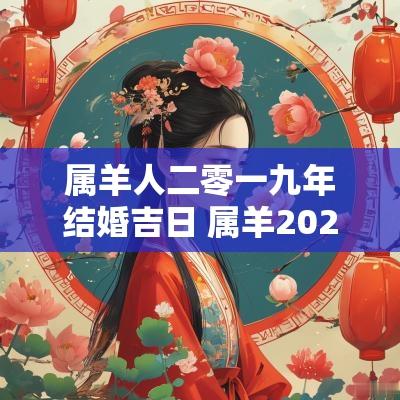 属羊人二零一九年结婚吉日 属羊2025年结婚吉日