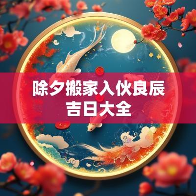 除夕搬家入伙良辰吉日大全