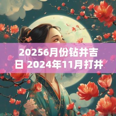 20256月份钻井吉日 2025年11月打井吉日
