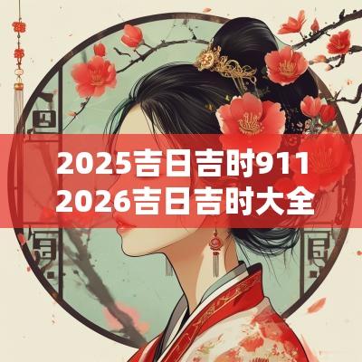 2025吉日吉时911 2026吉日吉时大全表
