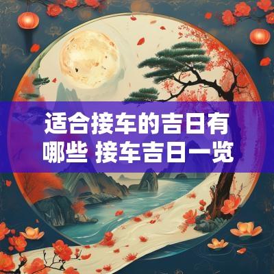 适合接车的吉日有哪些 接车吉日一览表