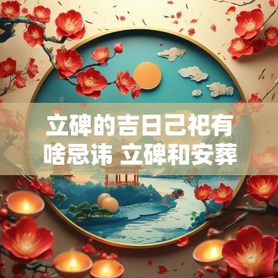 立碑的吉日己祀有啥忌讳 立碑和安葬黄道吉日
