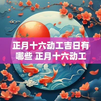 正月十六动工吉日有哪些 正月十六动工吉日查询表