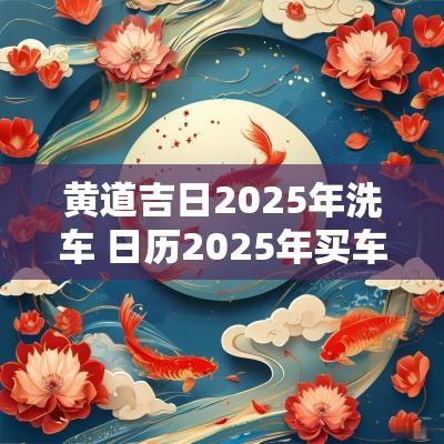 黄道吉日2025年洗车 日历2025年买车吉日