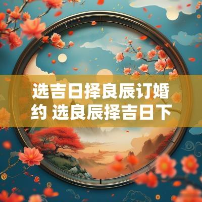 选吉日择良辰订婚约 选良辰择吉日下半句