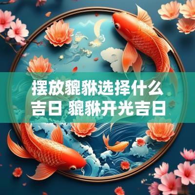摆放貔貅选择什么吉日 貔貅开光吉日开光顺序