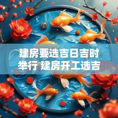 建房要选吉日吉时举行 建房开工选吉日重要吗