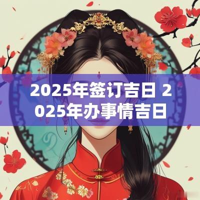 2025年签订吉日 2025年办事情吉日