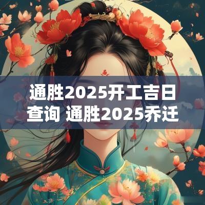 通胜2025开工吉日查询 通胜2025乔迁吉日