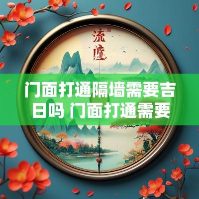 门面打通隔墙需要吉日吗 门面打通需要遵循哪些建筑规范