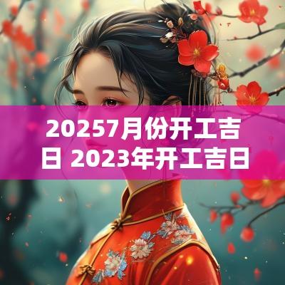 20257月份开工吉日 2025年开工吉日时间