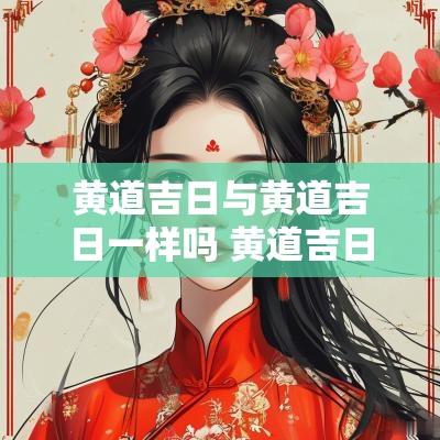 黄道吉日与黄道吉日一样吗 黄道吉日和老黄历