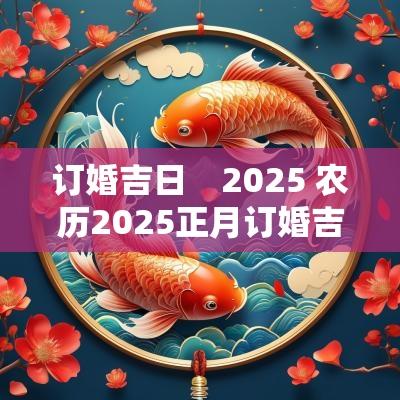 订婚吉日　2025 农历2025正月订婚吉日