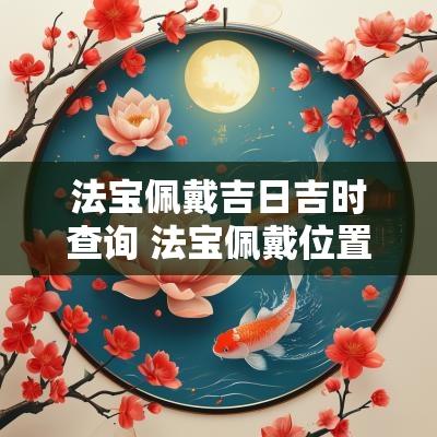 法宝佩戴吉日吉时查询 法宝佩戴位置图片