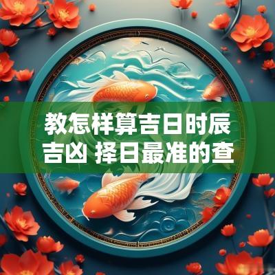 教怎样算吉日时辰吉凶 择日最准的查每天时辰吉凶方法
