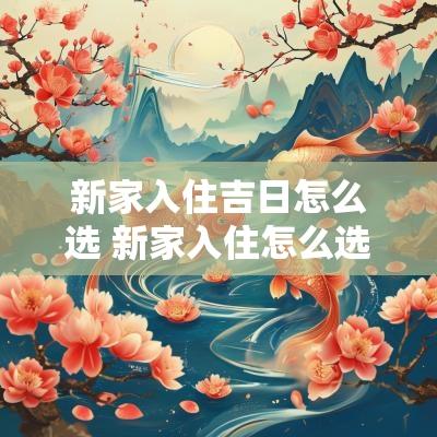 新家入住吉日怎么选 新家入住怎么选日子
