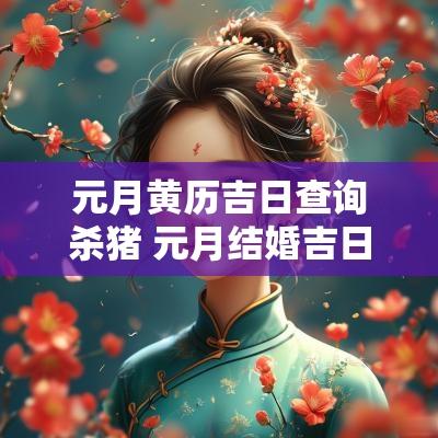 元月黄历吉日查询杀猪 元月结婚吉日查询