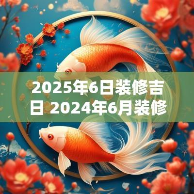 2025年6日装修吉日 2025年6月装修吉日查询