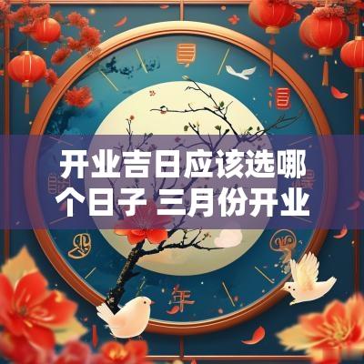 开业吉日应该选哪个日子 三月份开业吉日是哪几天