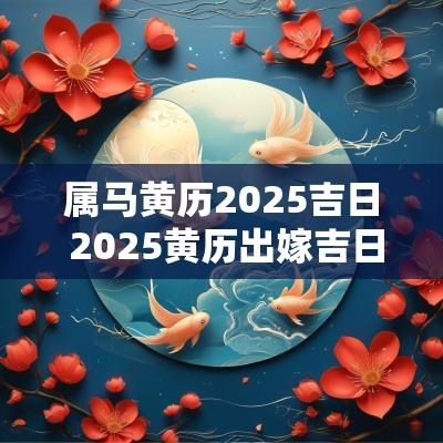 属马黄历2025吉日 2025黄历出嫁吉日