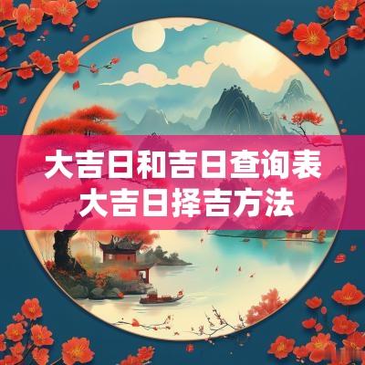 大吉日和吉日查询表 大吉日择吉方法