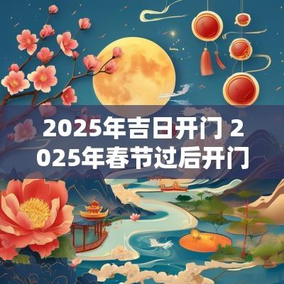 2025年吉日开门 2025年春节过后开门吉日
