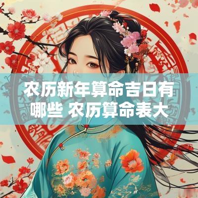 农历新年算命吉日有哪些 农历算命表大全