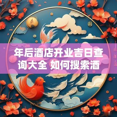 年后酒店开业吉日查询大全 如何搜索酒店开业时间吉日