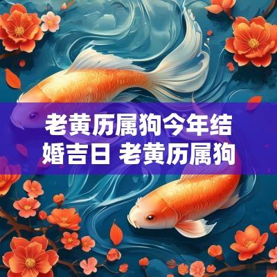 老黄历属狗今年结婚吉日 老黄历属狗今年运气