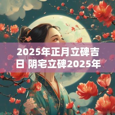 2025年正月立碑吉日 阴宅立碑2025年吉日