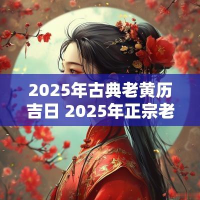 2025年古典老黄历吉日 2025年正宗老黄历日历