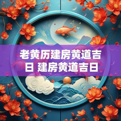 老黄历建房黄道吉日 建房黄道吉日