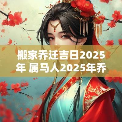 搬家乔迁吉日2025年 属马人2025年乔迁吉日