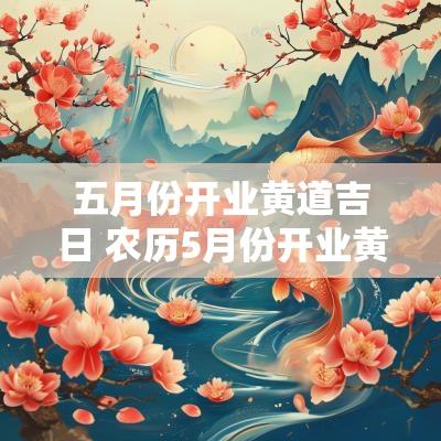 五月份开业黄道吉日 农历5月份开业黄道吉日