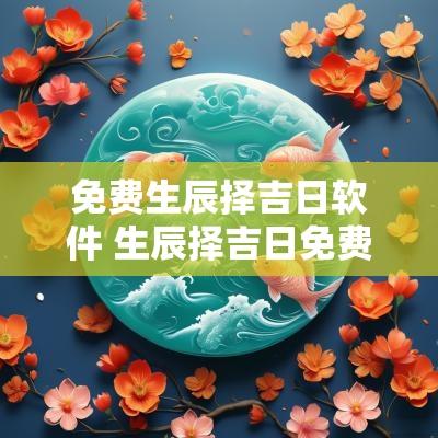免费生辰择吉日软件 生辰择吉日免费
