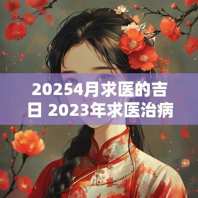 20254月求医的吉日 2025年求医治病吉日