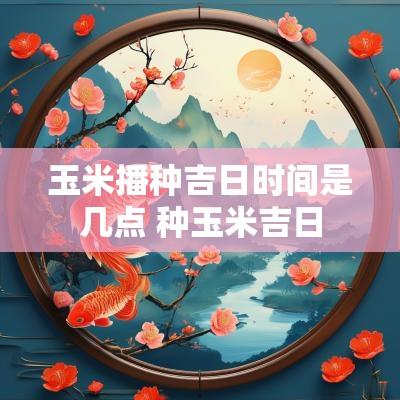 玉米播种吉日时间是几点 种玉米吉日