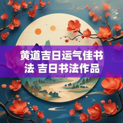 黄道吉日运气佳书法 吉日书法作品