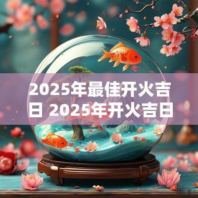 2025年最佳开火吉日 2025年开火吉日吉时