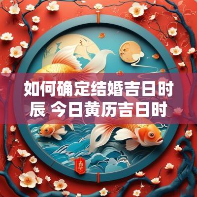 如何确定结婚吉日时辰 今日黄历吉日时辰查询